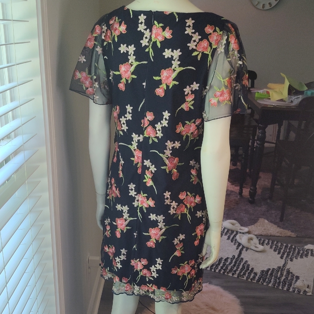 Jessica Howard Orange Flutter Sleeve Sheath Dress for Wedding Guest - Picture 8 of 13